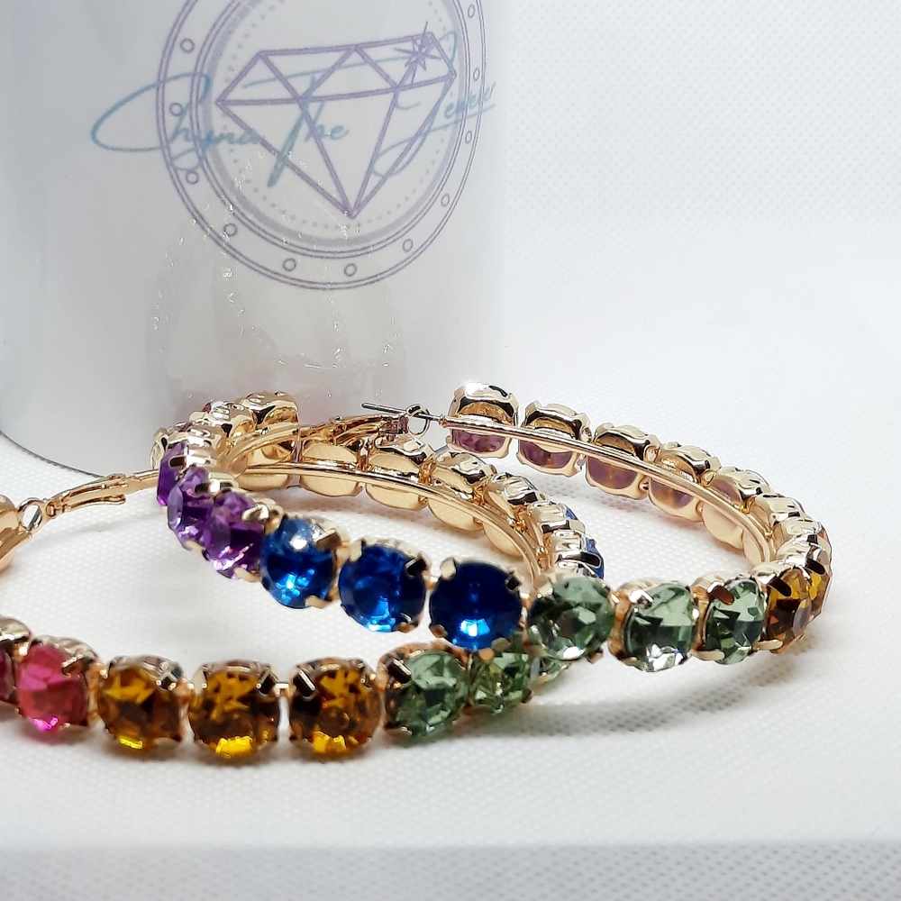 Large Rainbow Hoops